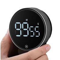 Minuteur numérique rond, chronomètre électronique LED HD, pour l'étude, la méditation, le fitness, compte à rebours, alarme, gadget de cuisine, fournitures pour la maison