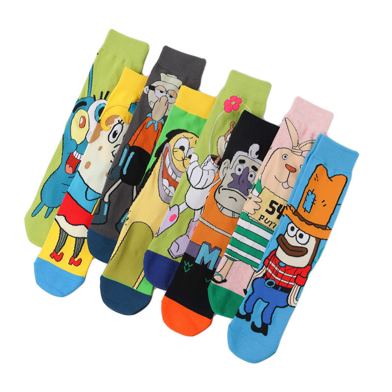 商漫威设计师时尚主题精梳棉小男孩舒适卡通筒袜 - buy cartoon socks