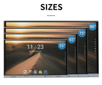 Layar Sentuh Interaktif Panel Datar Android LCD TV Monitor Ukuran Besar 98 Inci EDLA Terlaris 2024 dengan Antarmuka USB