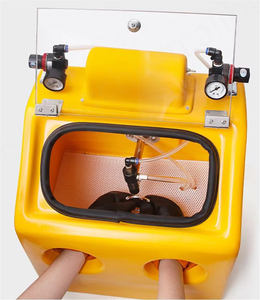 Petite machine de sablage manuelle industrielle en acier inoxydable, puissance 100W, garantie 1 an, pour le polissage de bijoux, avec boîte de vitesses intégrée - Product Image 1