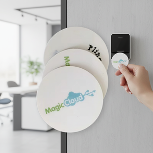 Tarjetas RFID de PVC Ntag213 Blancas, Programables, Resistentes al Agua, con Impresión Personalizada, Adhesivas, Finas, Redondas, Tipo Moneda, Etiquetas NFC para Redes Sociales, 50 mm - Product Image 5