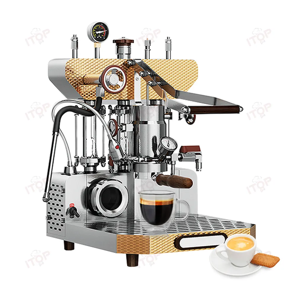コーヒーメーカー家庭用レバー式エスプレッソハンドプレスプルバーコーヒーマシンイタリアマニュアル