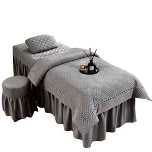Four Piece Set of Cotton Beauty <b>Massage</b> <b>Bed</b> <b>Covers</b> for All Seasons Specifically Designed for Beauty <b>Beds</b> In Beauty Salons - Product Image 1