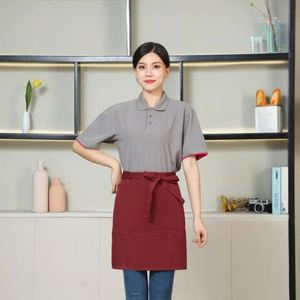 Half Waist <b>Apron</b> Short Waterproof Oil Proof Waiter <b>Kitchen</b> Chef Restaurant Service Uniform Bulk Custom LOGO Workwear - Product Image 2