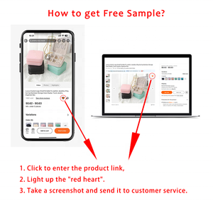 免费样品豪华定制标志便携式Pu皮革珠宝戒指项链储物盒旅行珠宝收纳盒包装 - Product Image 2