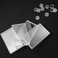 Plaque de silice en verre fondu à haute transmission de la lumière Disques en verre de quartz à haute pression