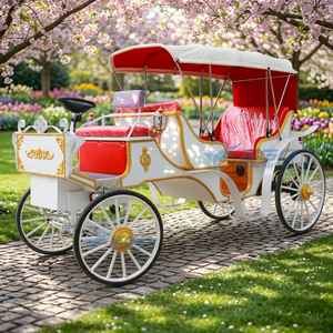Magnifique calèche de luxe à 4 roues pour mariages, balades en calèche tirée par des chevaux pour les grands parcs et les excursions panoramiques - Product Image 1