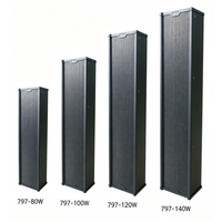 Haut-parleur colonne étanche professionnel 80W/100W/120W/140W pour système de sonorisation extérieur mural toutes saisons