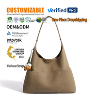 ODM OEM Kustom 2026 Tas Tote Kulit Asli Kapasitas Besar Baru Tas Selempang Serbaguna Minimalis Tas Bucket Elegan