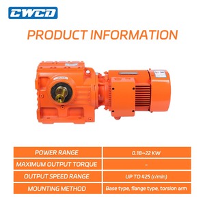 Nhà máy bán trực tiếp sản xuất hộp giảm tốc trục vít xoắn ốc tùy chỉnh S37 SA37 SF37 SAF37 màu cam, hộp số hành tinh - Product Image 4