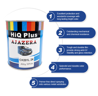 Peinture automobile liquide polyuréthane 2K Alliage Bleu Nacré, Revêtement Résistant aux Intempéries, Spray de Finition Automobile Yacai