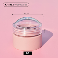 Nouveau style unique mignon boule ronde forme 7g rose coloré hydratant baume à lèvres conteneur pot rouge à lèvres tube conteneur pour les enfants