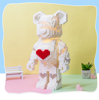 Jeu de blocs de construction en briques, jouets éducatifs personnalisés, ours, cadeau