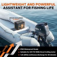 Baterai LiTime 24V 50Ah Group24 LiFePO4 dengan Bluetooth IP65 untuk Motor Trolling Sistem Off Grid Kelautan