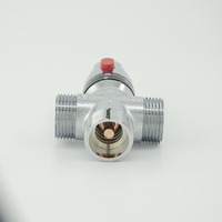 Robinet mélangeur thermostatique automatique en laiton contemporain, surface chromée, DN25, pour salle de bain contemporaine, robinets de douche solaire