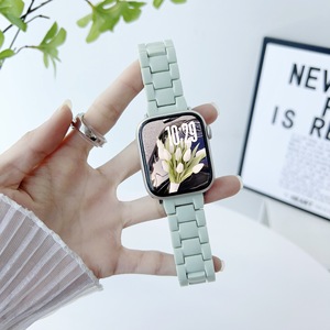Correa de Reloj de Resina de Color Puro con Tres Cuentas para <span class=keywords><strong>Apple</strong></span> <span class=keywords><strong>Watch</strong></span> 7 <span class=keywords><strong>8</strong></span> 9 10 11 Ultra, Correa de Repuesto - Product Image 1