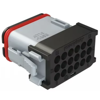 Connecteur de câble femelle Amphenol AT16-18SE-EK02 18 voies, clé E, gris, avec capuchon de protection IP67 # 16 Contact