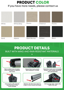 Cina tapparelle elettriche per esterni con paralume da esterno e da balcone con cerniera per esterni impermeabili tapparelle da esterno - Product Image 5