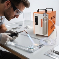 Machine à souder à l'eau portable en acier inoxydable avec générateur d'hydrogène et d'oxygène (300L/H) pour le polissage à la flamme des bijoux en acrylique
