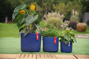 Pot de fleurs en céramique émaillée artistique, écologique, couleur vive, respirant, anti-moisissure, avec trou de drainage - Product Image 6