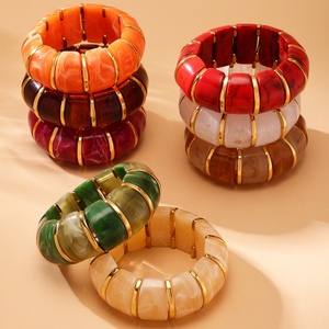 Bracelet HECATE Mili en acier inoxydable électroplaqué couleur bonbon, style luxe léger français, avec cordon élastique, idéal pour le bureau et la carrière, très tendance - Product Image 2