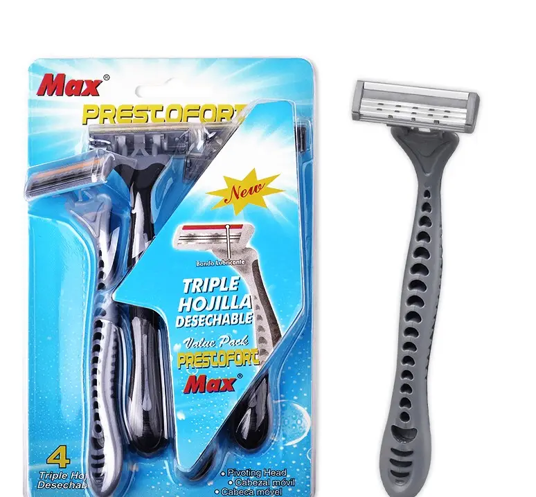 Factory direct 3 blade men disposable shaving razor