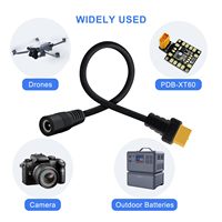 Câble adaptateur XT60 Connecteur femelle XT60 vers câble d'alimentation femelle DC 5.5x2.1mm