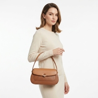 QAZA Sacs à Main Femme 2026 Nouvelle Collection Luxe en Cuir PU Esthétique avec Fermoir Métallique Électroplaqué Ensemble Sac à Bandoulière et Sac à Main 2-en-1 pour Dames
