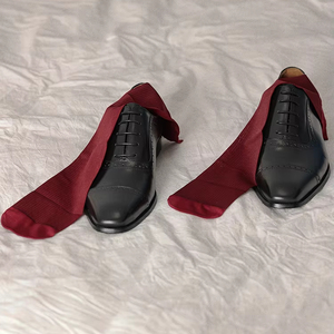 <span class=keywords><strong>Vestir</strong></span> medias de <span class=keywords><strong>hombre</strong></span> vino rojo 2024 nuevo traje fino <span class=keywords><strong>calcetines</strong></span> largos Sexy japonés cómodo <span class=keywords><strong>calcetines</strong></span> de negocios - Product Image 1