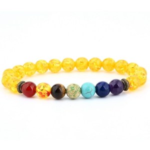 <span class=keywords><strong>Bracelet</strong></span> de perles rondes en pierres précieuses de 8 mm et perles œil de <span class=keywords><strong>tigre</strong></span> en forme de boule <span class=keywords><strong>7</strong></span> <span class=keywords><strong>chakras</strong></span> pour anniversaires - Product Image 3