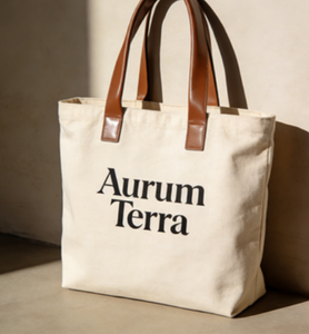 กระเป๋าโท้ทสะพายไหล่ผู้หญิงแบบหรูหราเป็นมิตรกับสิ่งแวดล้อม พิมพ์โลโก้ตามสั่ง ทำจากผ้าแคนวาสฝ้ายพร้อมหูหิ้วหนัง ลายตัวอักษร - Product Image 3