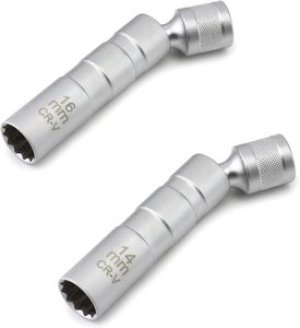 14mm&amp;16mm Magnetic Swivel Spark Plug Socket Thin Wall Magnetic Rotating 3/8" Drive 12 <strong>Point</strong> Spark Plug Socket <strong>Removal</strong> <strong>Tool</strong> - Product Image 2