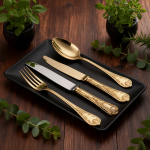 Ensemble de couverts de luxe réutilisables en acier inoxydable 18/10 <span class=keywords><strong>pour</strong></span> hôtels, mariages et réceptions, de qualité supérieure, modernes et faciles à <span class=keywords><strong>nettoyer</strong></span> - Product Image 5