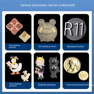 Pin Kerah Anime Kartun Berlapis Emas Grosir untuk Pria, Pakaian Jas, Hadiah Promosi - Product Image 2