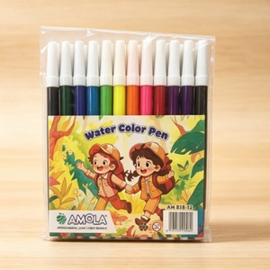 Stylos aquarelle de dessin animé 12 couleurs pour l'école – Stylos aquarelle OEM de haute qualité pour étudiants et enfants - Product Image 5