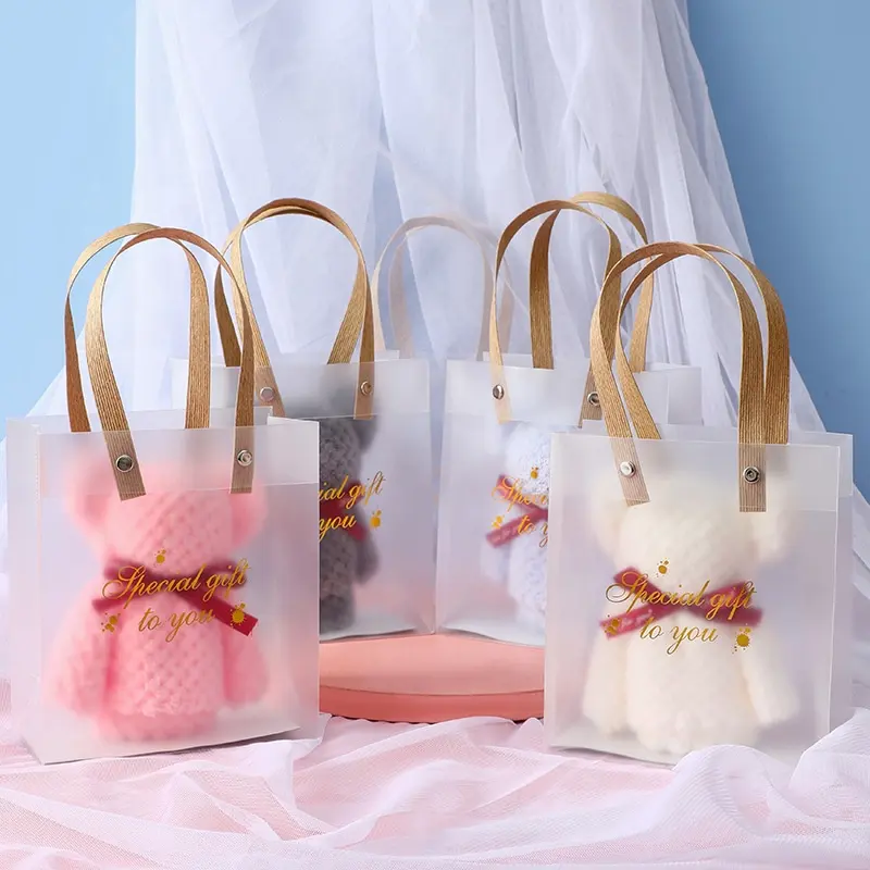 Asciugamano orso creativo 30*30 cm con logo sacchetto regalo personalizzato souvenir di nozze per gli ospiti regalo di compleanno per bambini