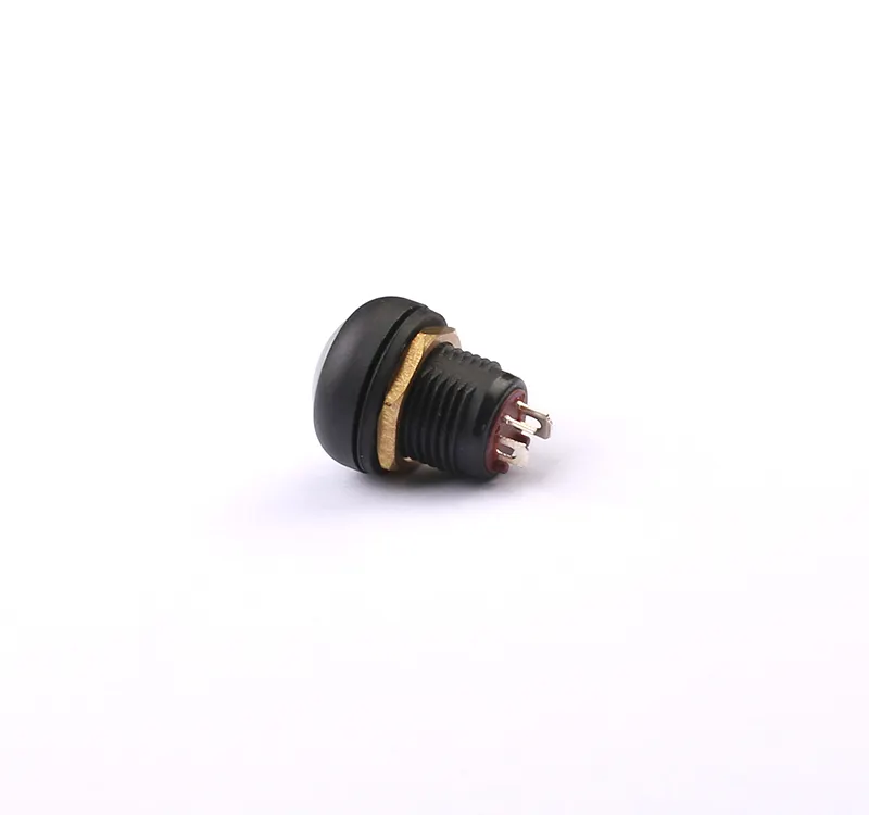 Toowei mini botão de sinal muda chifre com 4pin 12mm redondo plástico 220v à prova d' água ip67 auto-bloqueio primavera retorno