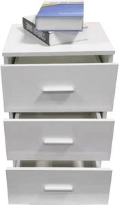 Thanh Lịch Hiện Đại Màu Trắng Bằng Gỗ Đồ Nội Thất Phòng Ngủ Điều Chỉnh Tủ Ngăn Kéo Bàn Cạnh Giường Ngủ Cho Văn Phòng Nhà Khách Sạn Nóng Phòng Khách Bộ Đồ Giường - Product Image 5