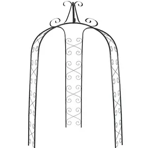 Arco de hierro forjado para jardín, soporte de flores de boda, enrejado de plantas, diseño personalizado, novedad, gran oferta
