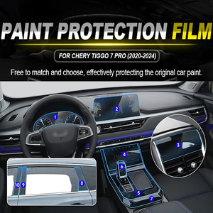 <span class=keywords><strong>Film</strong></span> transparent en TPU pour Chery Tiggo 7 Pro, autocollant pour l'intérieur de la voiture, console centrale, navigation, tableau de bord, panneau de porte, fenêtre - Product Image 4
