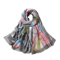 Vente en gros Foulard Hijab Tie-Dye Long imprimé, doux au toucher, pour femmes, tendance Automne Hiver