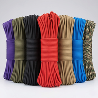 Cordon de paracorde 4 mm, 100 pieds, 550 lb, 7 brins, en nylon tressé, robuste, pour la survie, le camping, la tente, camouflage, toutes saisons, double couche