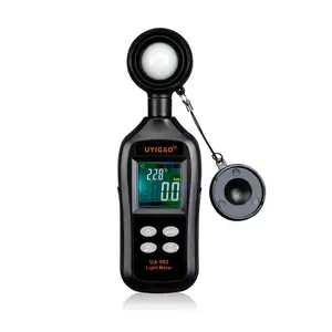 Handheld Illuminance Meter Digital Light Meter with Temperature Measurer and Range up to 200000 Lux Luxmeter LCD Screen