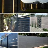 Panneau de clôture en aluminium moderne, composite, décoratif, réglable pour jardin extérieur