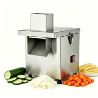 Machine à couper les légumes multifonctionnelle électrique 300W en acier inoxydable, trancheuse, hachoir, râpeuse, coupe-dés pour usage commercial