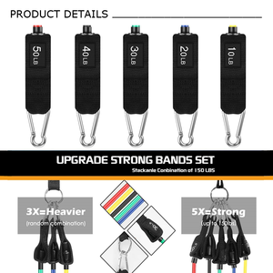 Bandes de résistance en Latex pour les bras, extensible, avec manches de protection, poignée en Nylon, livraison gratuite, 2022 - Product Image 2