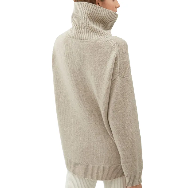Intarsia אקארד מודפס סוודר נשים בגדי נשים צב צוואר למעלה 100% קשמיר
