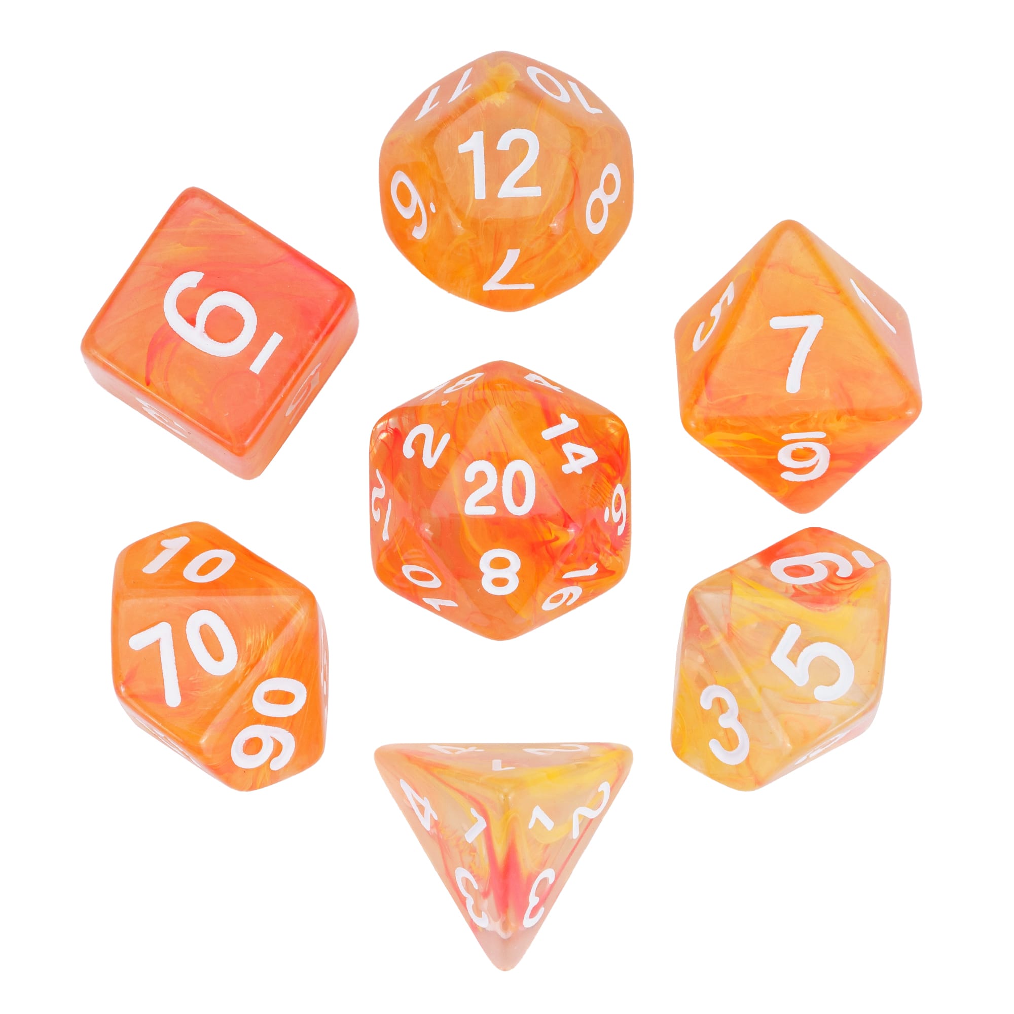 Orange and yellow