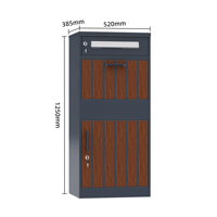Boîte à colis extérieure à 3 niveaux, étanche, autoportante, boîte aux lettres intelligente, durable, en acier galvanisé, avec serrure
