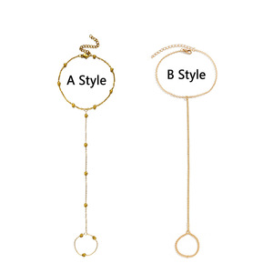 1 pièce de bracelets de cheville de mode pour femmes été en acier inoxydable petit rond perlé jambe orteil pied bijoux accessoires de fête de mariage - Product Image 3